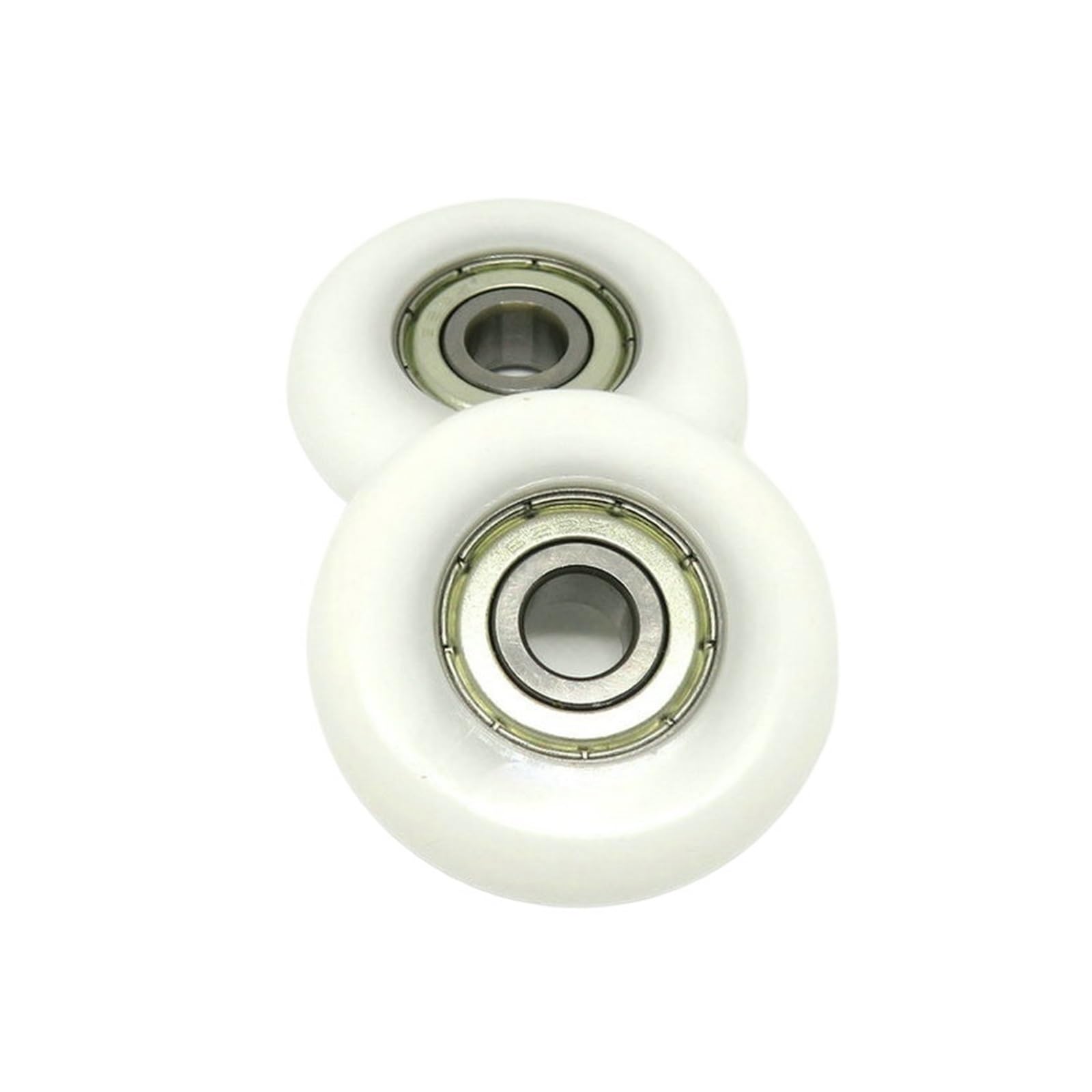 Sfjsfimq Blanc 2Pcs Rowing Machine Wheel 8X40x10mm Round Pom Roller Suitable For Rowing Machine Bsr62840-10 Rowing Machine Wheel Outer Diameter 40Mm Plastic Coated Bearing Wheel