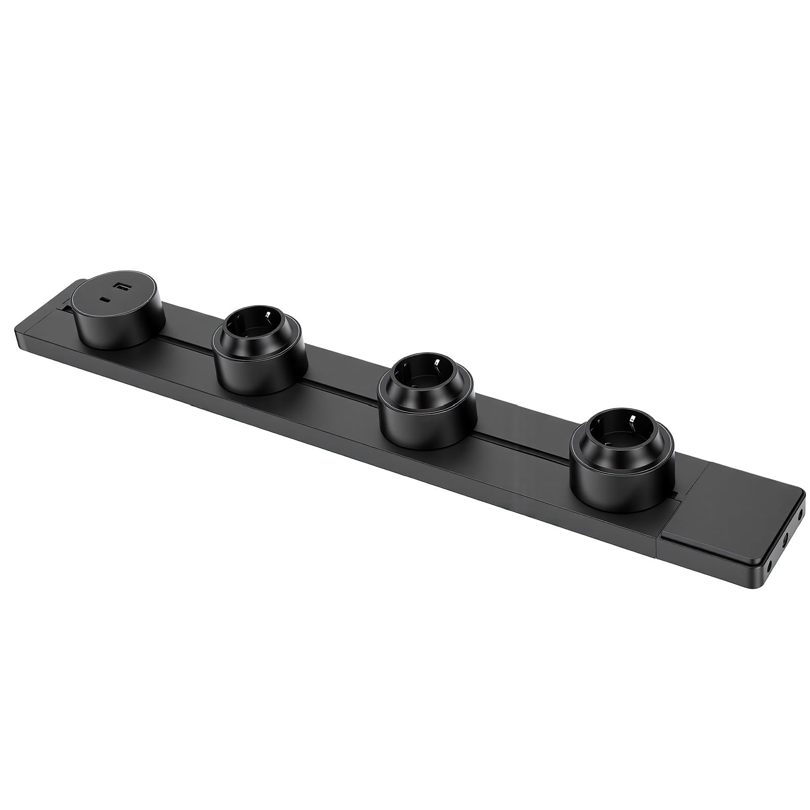 Presa Power Track da 60 Cm, 3 Prese CA con USB A e C, Luce Blu da