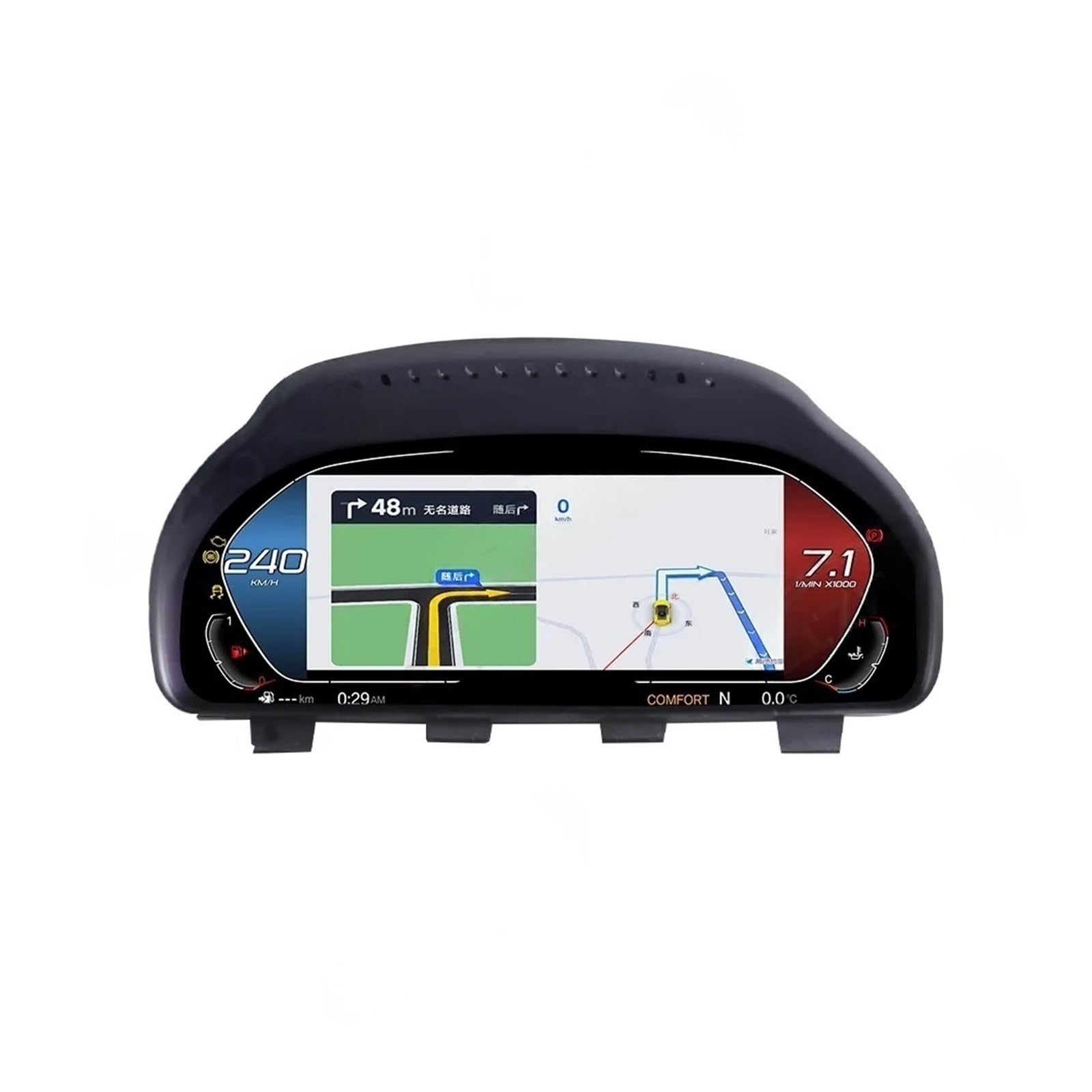 Tablero de coche con velocímetro LCD Compatible con BMW Serie 5 GT-F07 2009-2016 / F10 F11 F18 2010-2017 Cabina Virtual de clúster Digital(With Carplay)