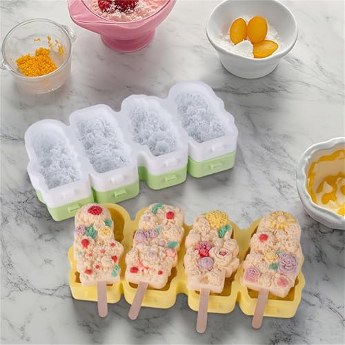 Molde para cubos de hielo en silicona en forma de flor miniatura 7