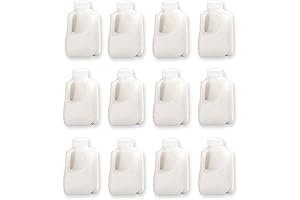 12-Quart Mini Plastic Milk Jugs with Lids