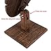 MOOCA Wooden Freestanding Necklace Easel Display Stand - Adjustable Slope Jewelry Showcase Holder for 6 Necklaces, Brown Color