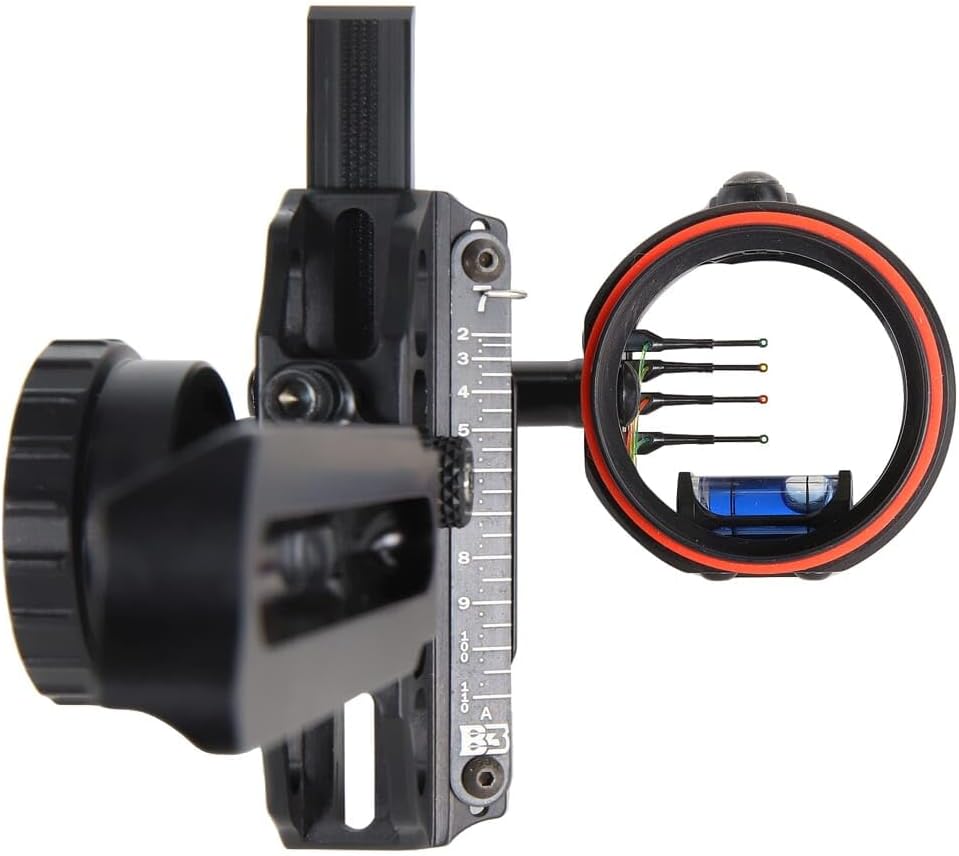 B3 Archery Exact Rize Hunter Bow Sight, Left Hand, Mathews Bar, 3-Axis, Sight Light, Rapid Travel Wheel, Steel Pins, 2023 Model (RZE-HT-LH-M)