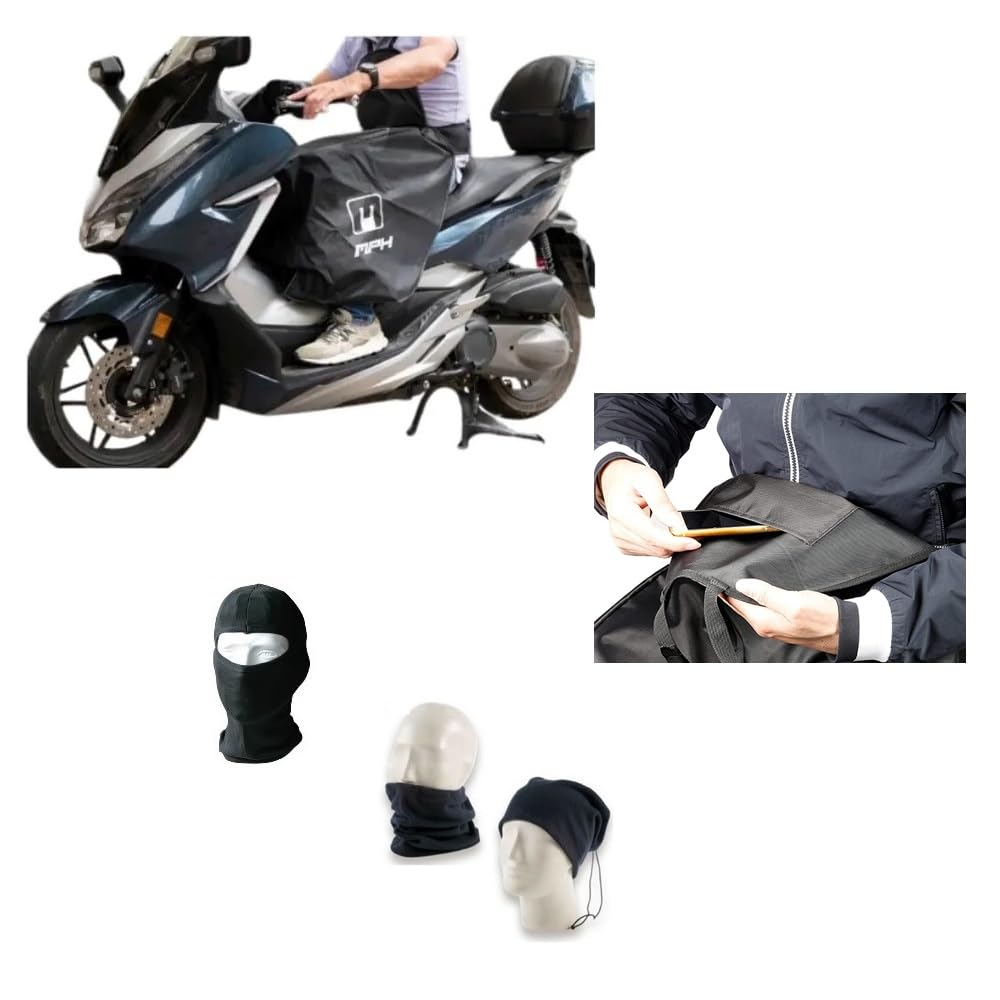 Compatible con Piaggio Typhoon 50 X R Cubre PIERNAS con PEBO para Lluvia Y Viento Manta TÉRMICA PARANNANZA para Usar para Scooter Funda Impermeable para PIERNAS Pecho