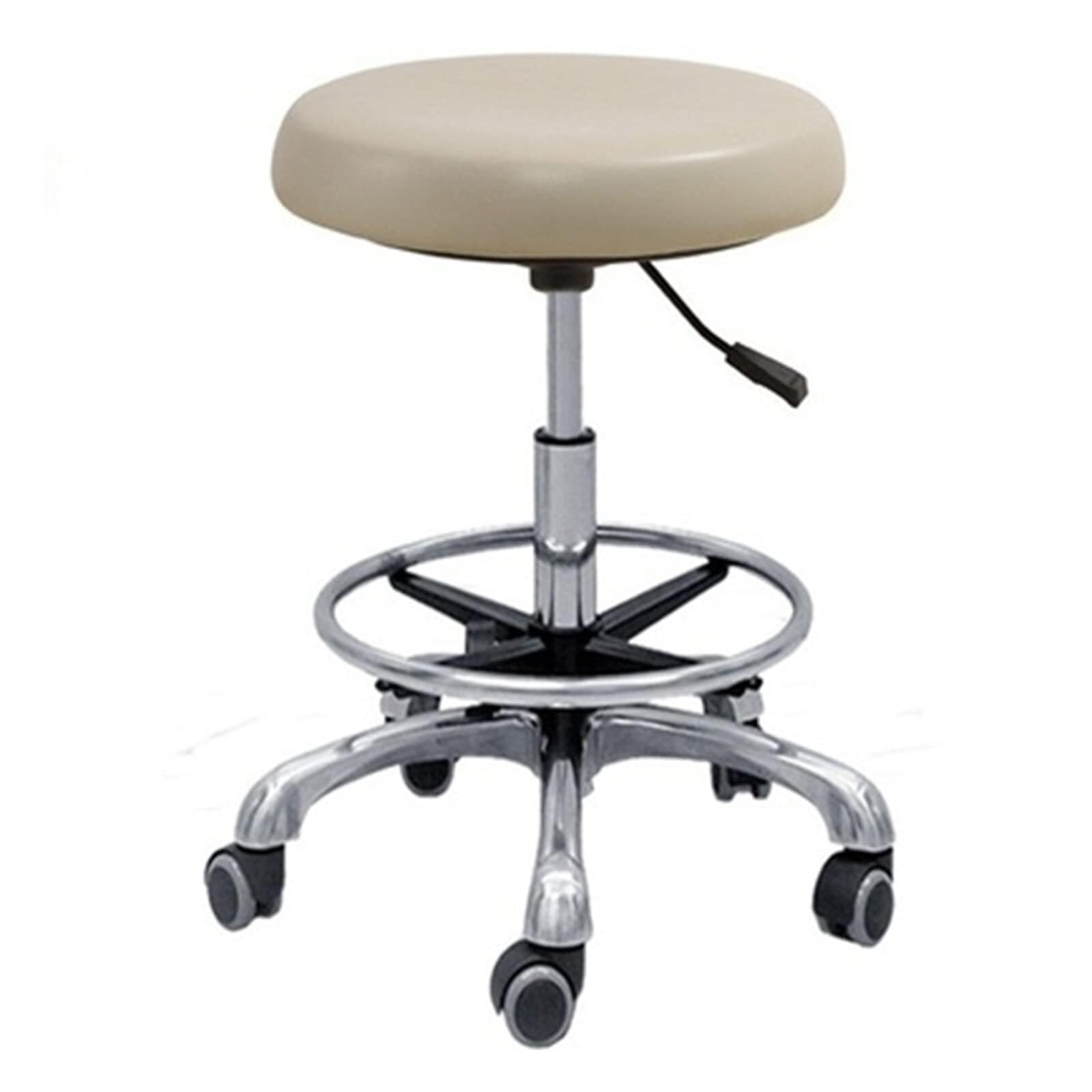 Sedia da dentista, sgabello medico, sgabello per assistente odontoiatrico, rotazione a 360°, in pelle PU, sgabello da salone, altezza regolabile (A3)