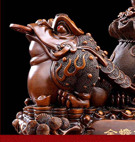 Statue crapaud de la chance en résine pour maison et bureau - 6
