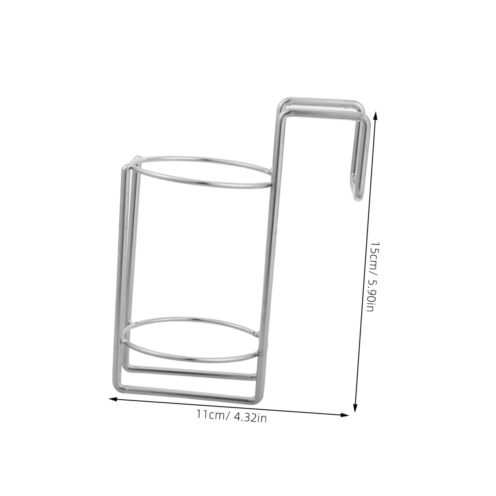 MUCKLILY Stainless Steel Dispenser Hanging Mount Easy Install Hand Lotion Rack for Trolley Use Soap Holder with Hook for Organized Access and Clean Environment