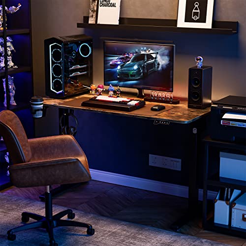 Azonanor Standing Desk - Stand Up Desk With Splice Board, Electric Adjustable Height Desk, 48 X 24 Inches Sit Stand Home Office Desk #TOP7