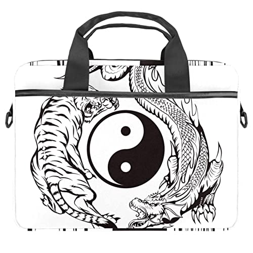 Sacoche ordinateur 13.3 antichoc avec bandoulière imprimé dragon