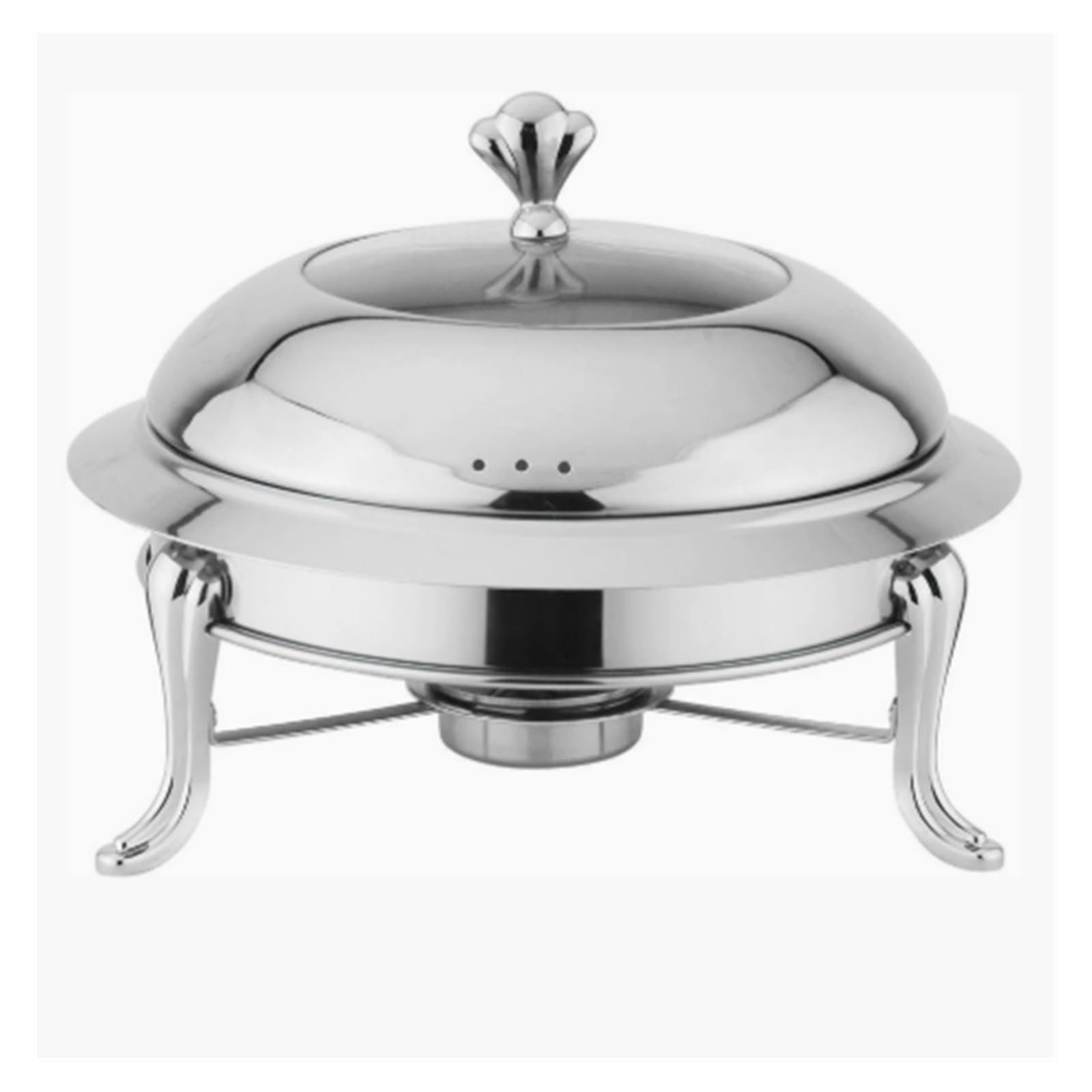 Scaldavivande Rotondo, scaldavivande Buffet Se Cucina a Buffet | Scaldavivande in acciaio inossidabile for server riscaldante for catering con coperchio(Gold,24cm)