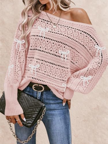 Image of Cakulo Womens Off Shoulder Oversized Pullover Knit Sweater