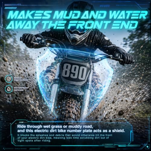 Image of JFG RACING Electric Dirt Bike Universal Number Plate & Sticker,PP Plastic | Plate with decal,flat decal face,for Surron LBX,for Yozma IN10,for Tutti Soleil,for Eskute,for Heybike,for Eride Pro