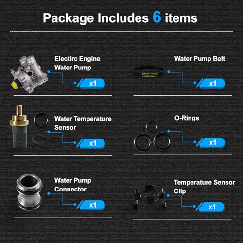 Image of Electric Engine Water Pump 06H121026A for Audi Q3 Q5 A4 S4 A8 S8 Avant Quattro TT TTS Coupe Roadster VW Volkswagen Amarok Scirocco Tiguan Golf Cabriolet Beetle Sharan Golf R32 GTI Skoda 2007-2022