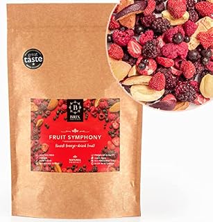 BRIX Freeze Dried Fruit Symphony | 100% Natural Dried Fruit Mixture 80g | Great Taste Award Dried Fruit | Non-GMO, Gluten Free, Vegan & Vitamins Retained