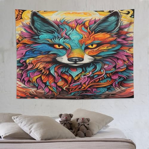 Tapisserie murale loup pour créer une ambiance cocooning dans un dortoir ou une chambre