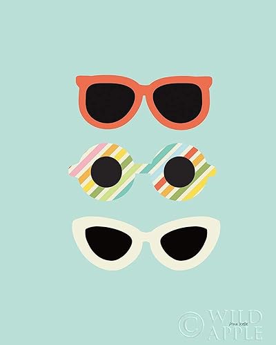 Posterazzi PDX61256LARGE Glamour Sunglasses Ann Kelle Poster Print, 24 x 36, Multicolor