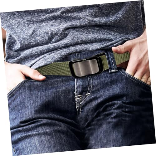 KESYOO Automatic Buckle Nylon Belt for Men Breathable Outdoor Waistband Versatile for Jeans Shorts and Casual Wear Comfortable and Durable Design for and Friends4