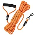 Vivifying Dog Training Lead, 32FT/10M Floatable Reflective Dog Check Cord Long Recall Dog Training Rope with Comfortable Handle for Hiking, Camping, Walking Swimming(Orange)