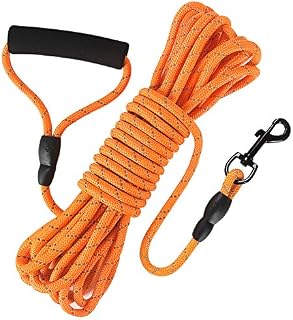 Vivifying Dog Training Lead, 32FT/10M Floatable Reflective Dog Check Cord Long Recall Dog Training Rope with Comfortable Handle for Hiking, Camping, Walking Swimming(Orange)