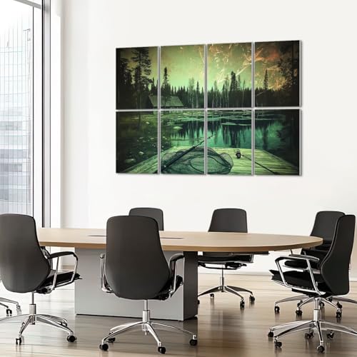 Paneles acústicos decorativos autoadhesivos 8 unidades 48"x32" absorbentes de sonido de fibra de poliéster para estudio y oficina miniatura 7
