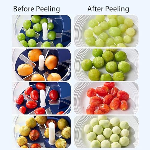 Sbucciatrice elettrica - Pelapatate automatico per aglio e frutta, capacità 300 g, sbucciatura rapida per uva e pomodorini