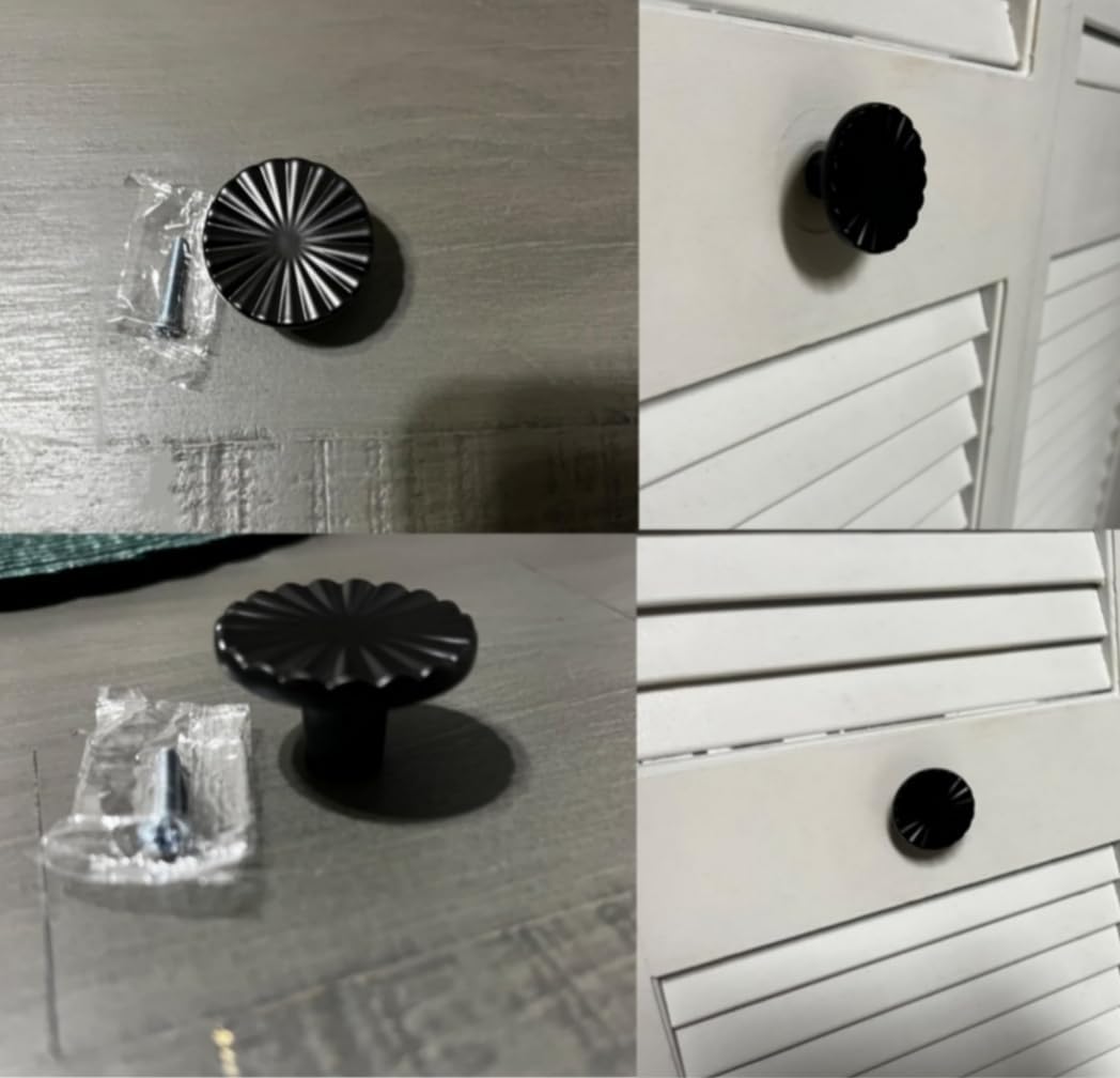 6 Pcs Black Cabinet knobs Kitchen Cabinet Pulls with Vintage Cupboard Drawers Hardware Dresser Drawer Handles Kitchen Cabinet Handles