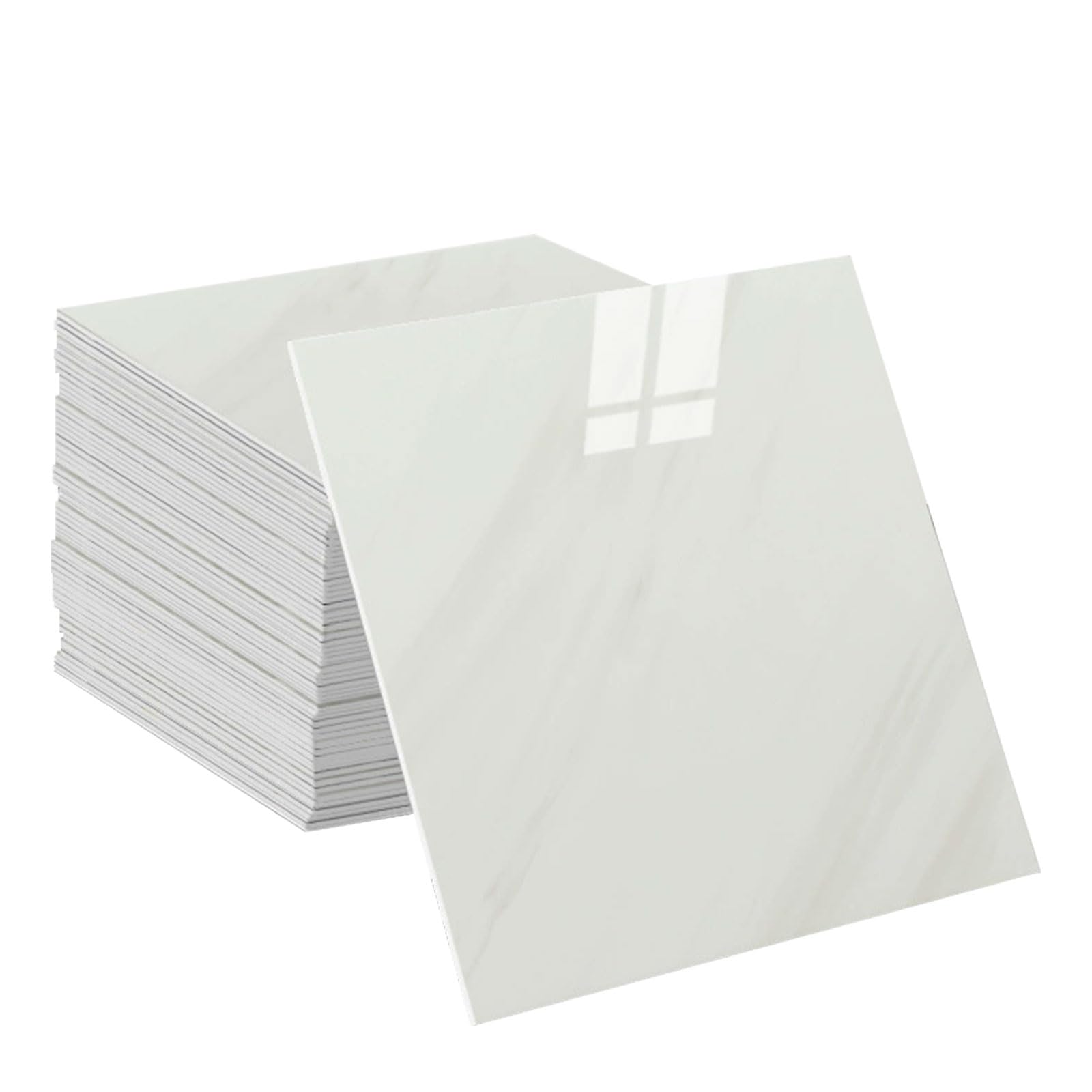 CutitiUU 10pcs 30x30cm Self Adhesive Wall Tiles,Refurbished Waterproof Tiles,Stick On Wall Tile Kitchen Splashbacks for Walls,PVC Waterproof Shower Walls Panels,for Bathroom Kitchen (White)