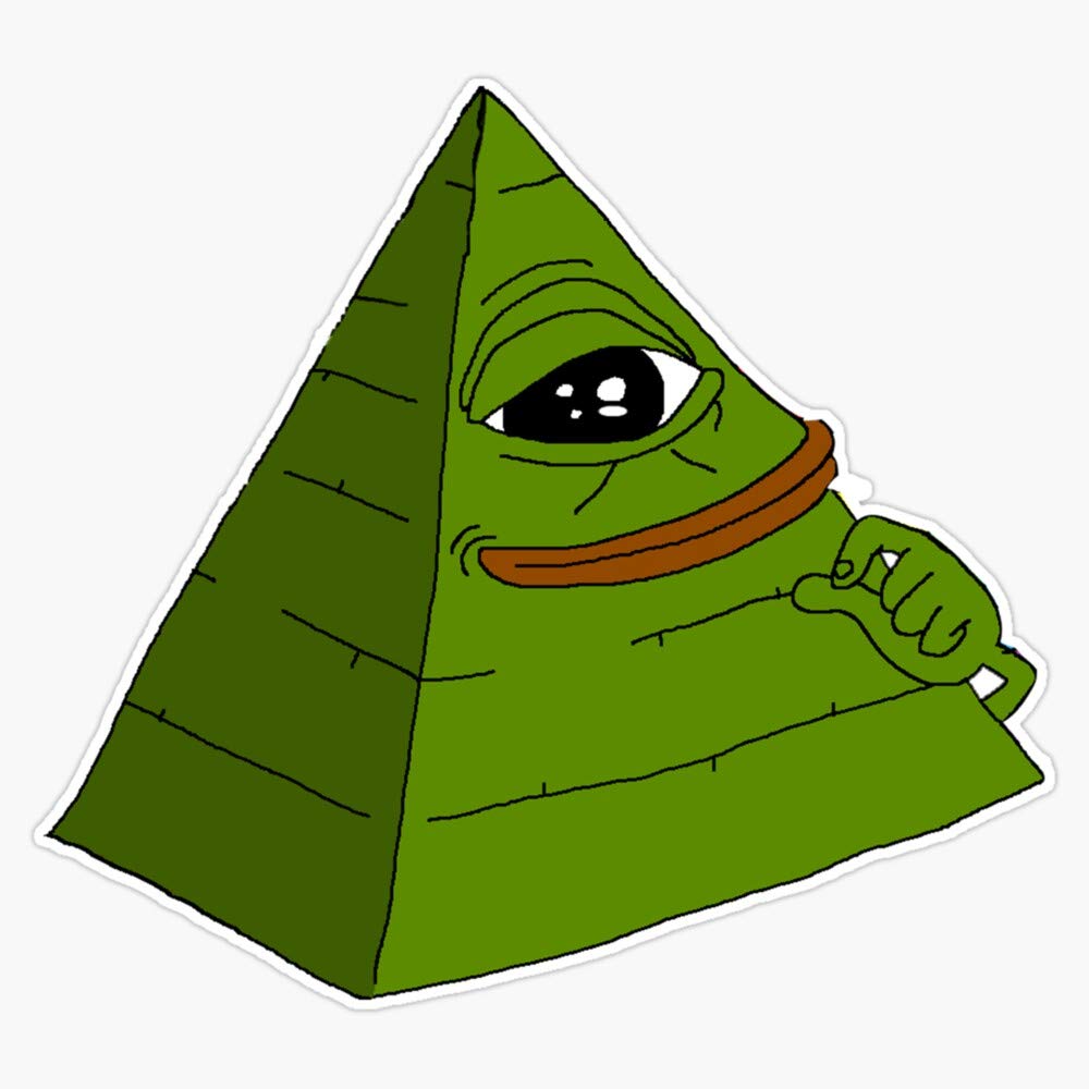 ultra rare pepe card CNW Studio Illuminati #33 Vinyl Waterproof Sticker Decal Car Laptop Wall Window Bumper Sticker 5