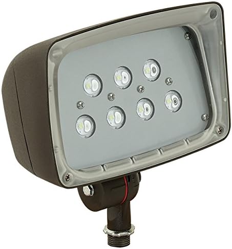 Hubbell Lighting FSL-7-PC1 26.5W 5100K 2,040 lm 120V Wide Beam Spread LED Decorative Floodlight, Dark Bronze