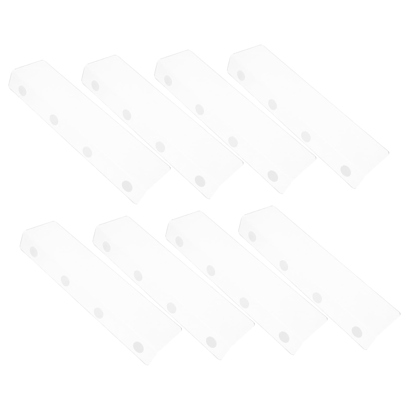 Happyyami 8pcs Clear Acrylic Shelf Dividers Adjustable Transparent Organizers for Closet Kitchen Office for Clothes Shoes Books Towels Easy Installation