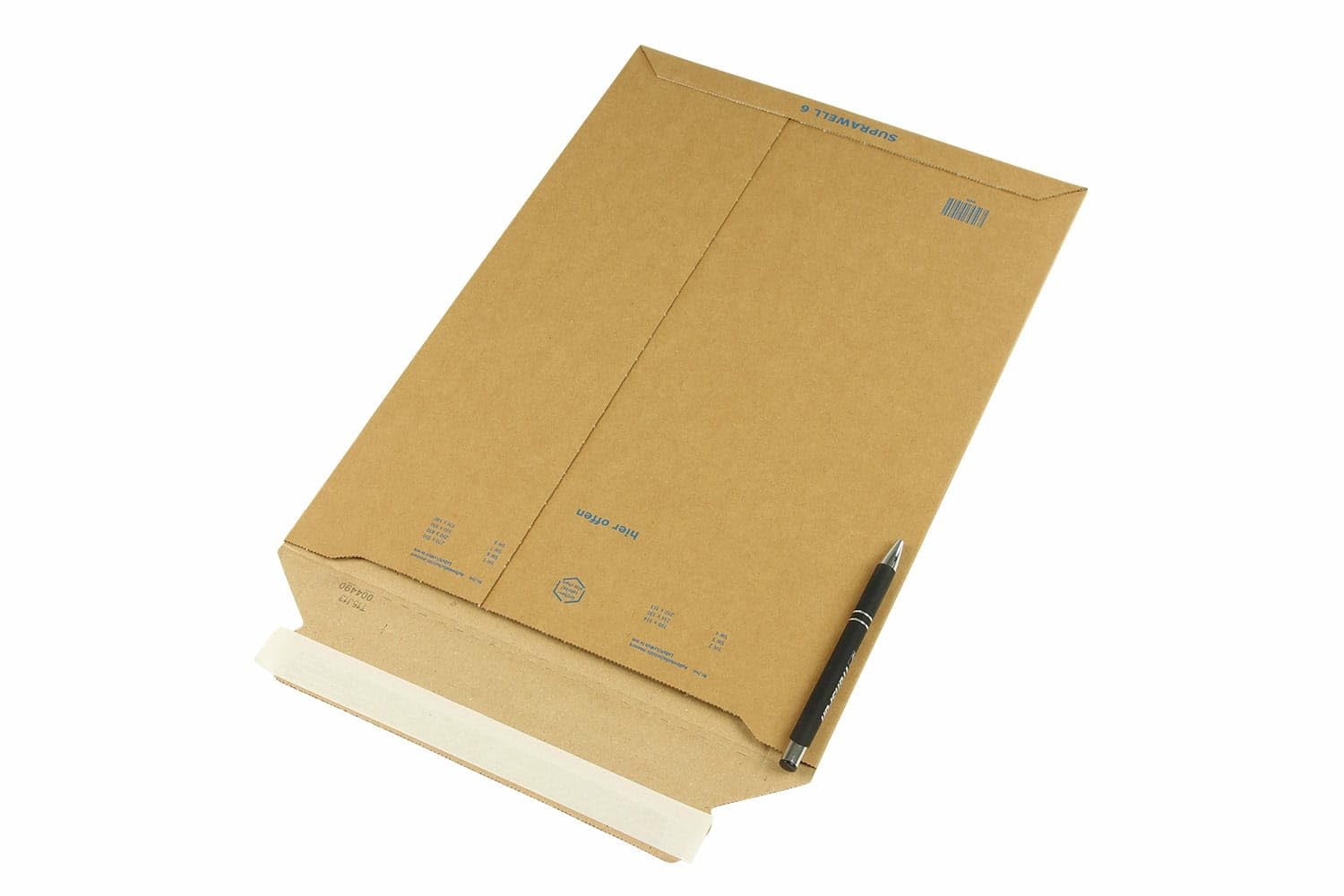 Wellpapp-Versandtasche, B4, braun, Abm (LxB): 286x407mm, mit Selbstklebeverschluss, 500 Stück, Verpackungsheld
