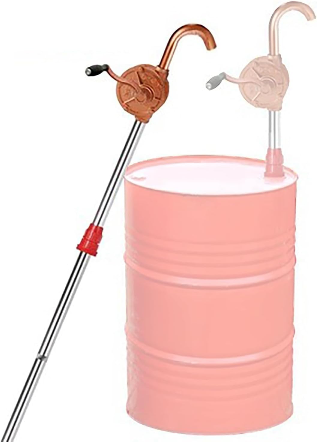 COYEUX Rotary Hand Oil Barrel Pump, Self Priming Fuel Oil Diesel Pump, 360° Easy Shake, 32mm/1.26’’ Outlet, Bottom Thread Filter, Designed to Transfer Fuel, Oil, Diesel, Kerosene