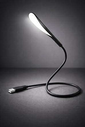 Coverzone USB lamp, dimmable USB light, 2.8W flexible keyboard light, for PC computer, 14 LED pearls, 3-stage adjustable brightness, on/off touch switch, D10 USB LED (Black) [Energy Class A]