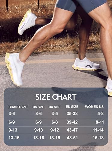 Image of Rahhint No Show Compression Running Socks Coolmax Anti Blister Full Sole Cushion Ankle Slip Resistant Heel Tab Workout Golf