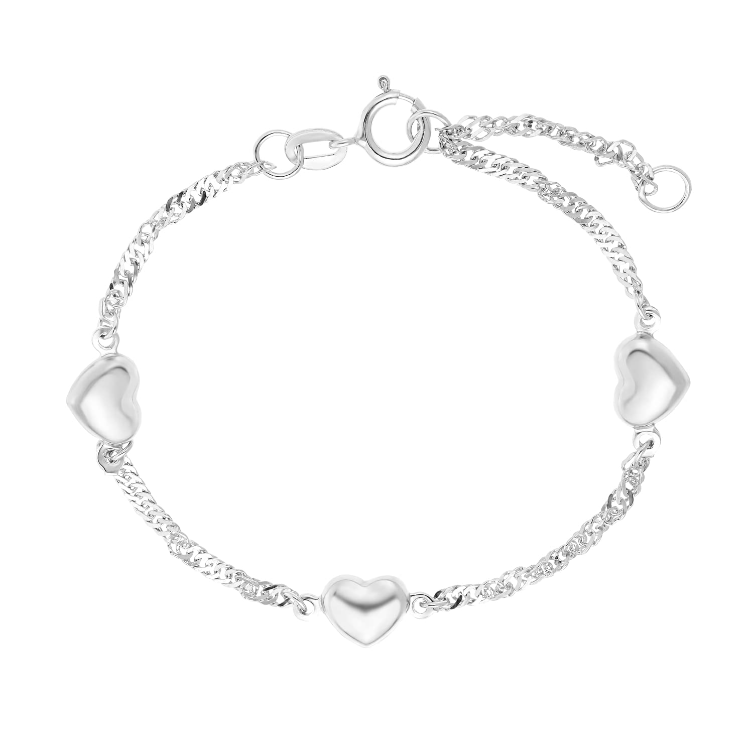 Amor Armband 925 Sterling Silber Mädchen Kinder Armschmuck, Silber, Kommt in Schmuck Geschenk Box