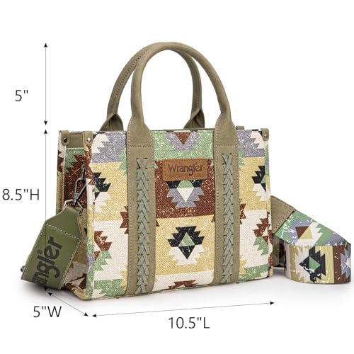 Image of Wrangler Purse Western Aztec Tote Bag Women Top Handle Handbags with Detachable Strap | Western