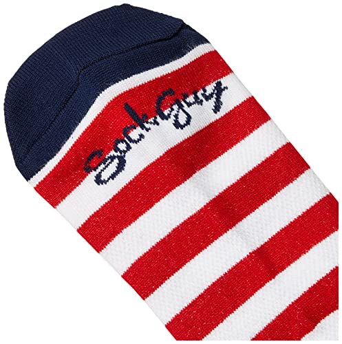 Sock Guy Unisex USA Flag Crew Sock, Adult, White3
