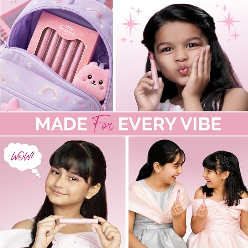 Image of Princess by RENEE Lippieland Lipstick Set Of 5 For Kids & Preteens | Creamy Texture, Subtle Shine | Buildable Pigment, With Coconut Oil & Shea Butter | Moisturizes & Nourishes Lips | 5 x 1.6g