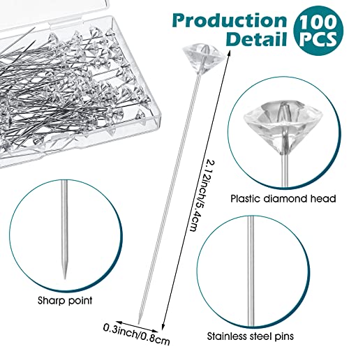 138 Pcs Flower Brooch Bouquet Pins Silver Rhinestone Brooches Diamond Brooch for Flowers Crystal Corsages Flower Straight Head Pins Bulk Christmas Brooches Jewelry Gifts for Crafting Wedding3