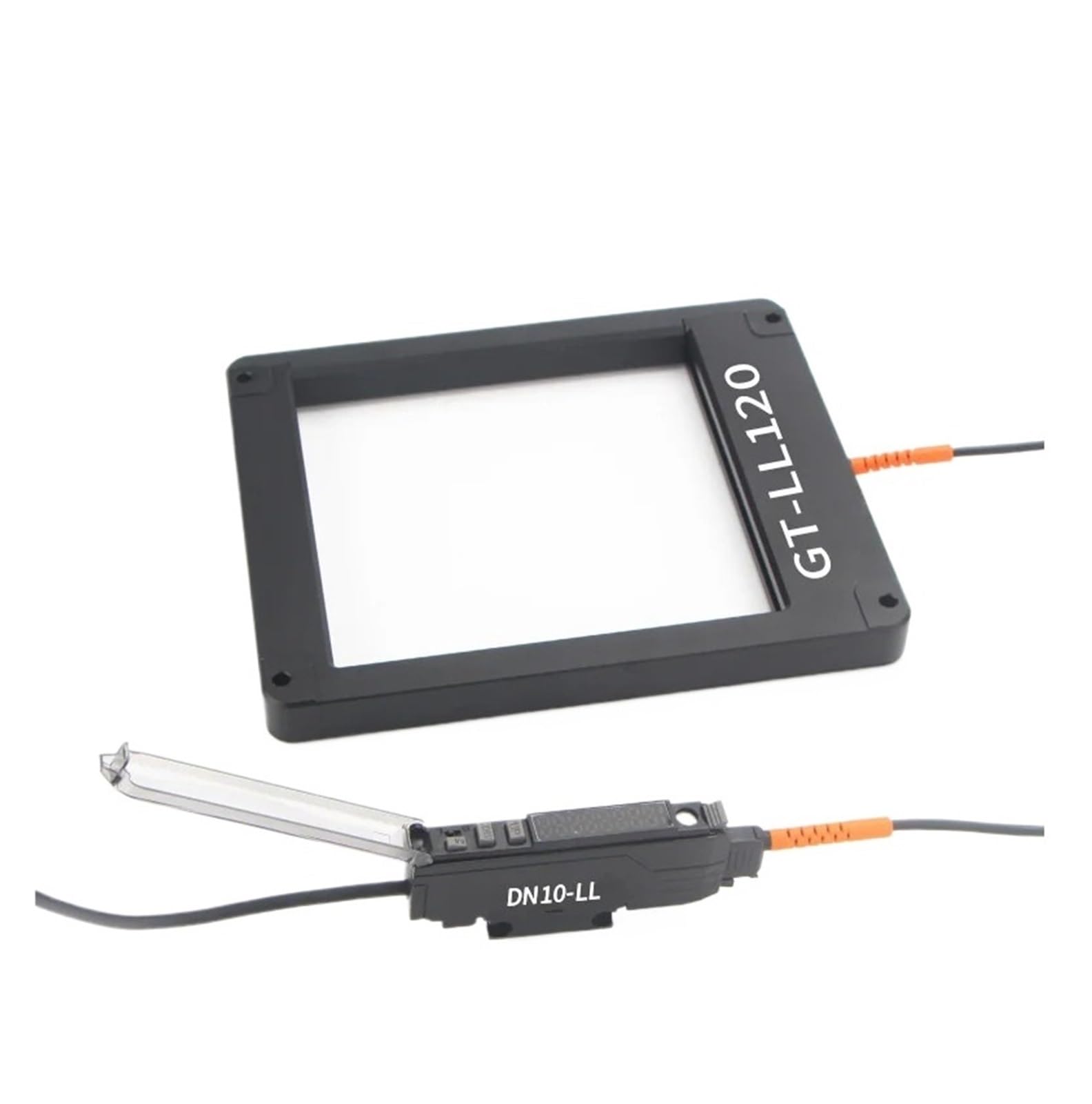 PXQCHAVLN Fiber Optic Sensor Window Type 12-24V DC NPN PNP120*120mm Optical photoelectric Switch for Blanking Detection(120mm Npn Amplifier)