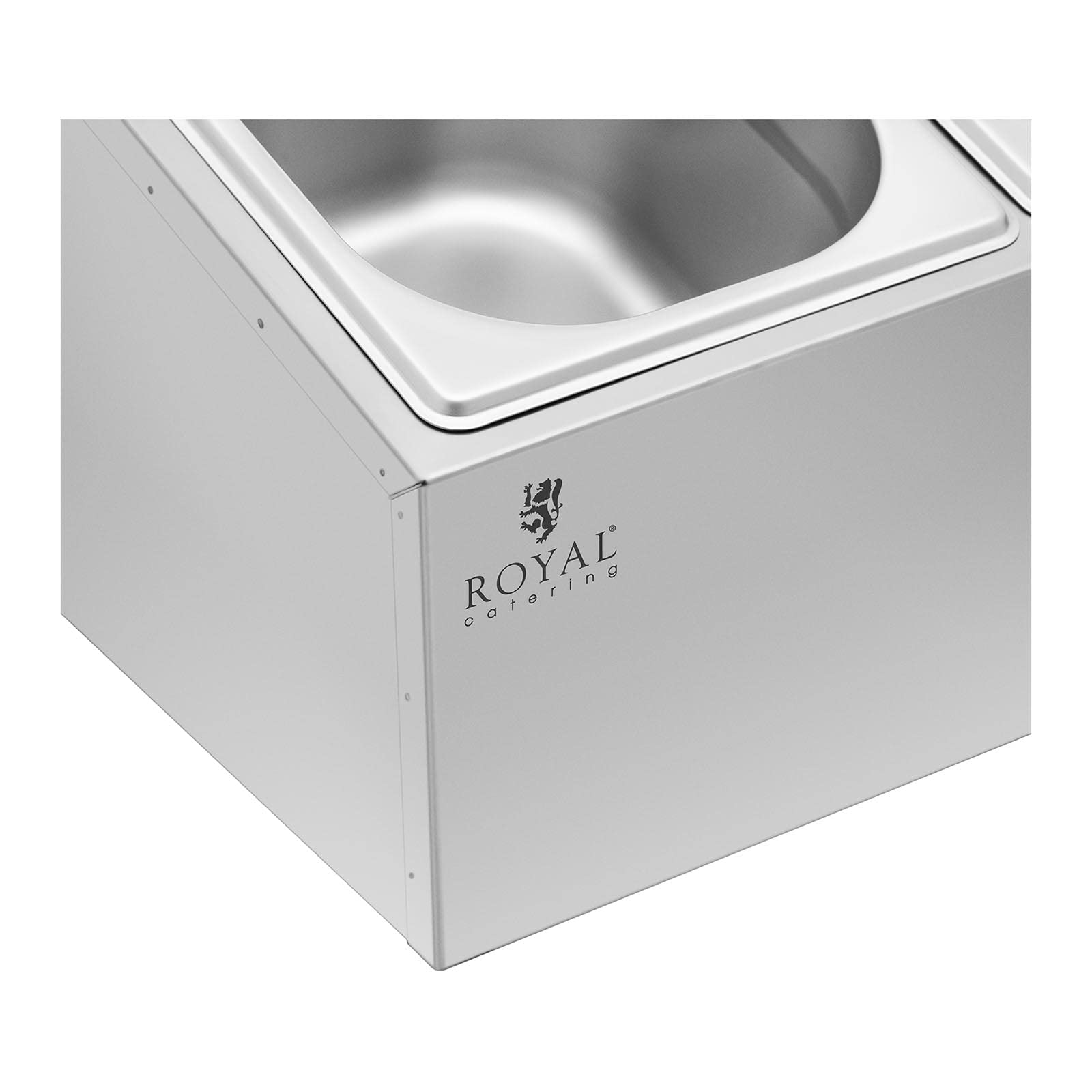 Royal Catering RCPN-01 Espositore GN in acciaio inox - 3 GN 1/6-4,8 l
