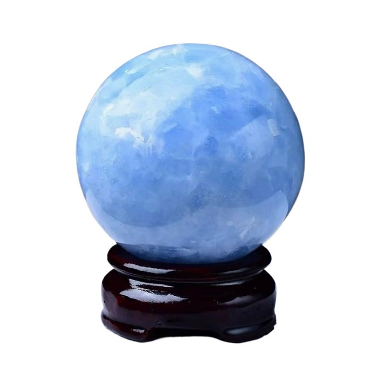 Crystal Ball Ornament Natural Stone Ball Feng Shui Entrance Living Room Office Decoration Decoration(8-8.5cm)