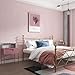 Haimin Grasscloth Wallpaper Textured 24in X 393in Fabric Contact Paper Pink Wall Paper Textured Linen Peel and Stick Self-Adhesive Thick Vinyl Embossed Film Wallpaper (Pink)