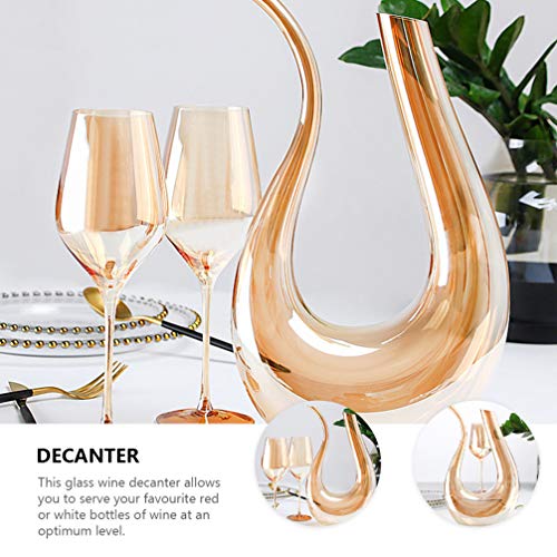 Hemoton U Forma de Garrafa de Vinho Criativo Vinho Vidro Decanter Wine Red Aerador de Vinho Acessóri