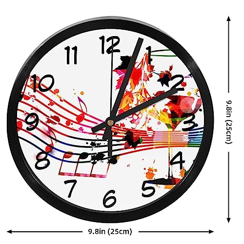 Fini le bruit avec cette horloge murale silencieuse à quartz notes de musique - 5