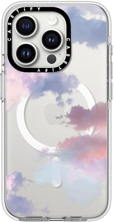 CASETiFY Clear iPhone 15 Pro Case [Not Yellowing / 6.6 ft. 3X Military Grade Drop Protection/Magsafe] - Clouds - Clear - Image 3