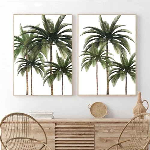 Images murales de palmiers dsdsgog kit de 2 toiles sans cadre pour intérieur moderne