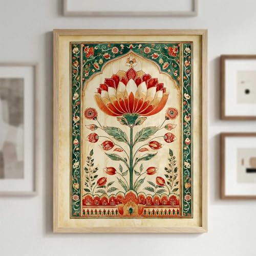 Image of kotart Madhubani Art Wall Painting Traditional Home Decoration With Frame For Living Room Bed Room Hotel Wall Decor Digital Reprint (25x37 inch)