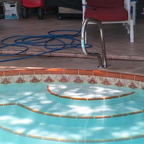 Baranda para piscina con base y acero inoxidable 304 miniatura 1