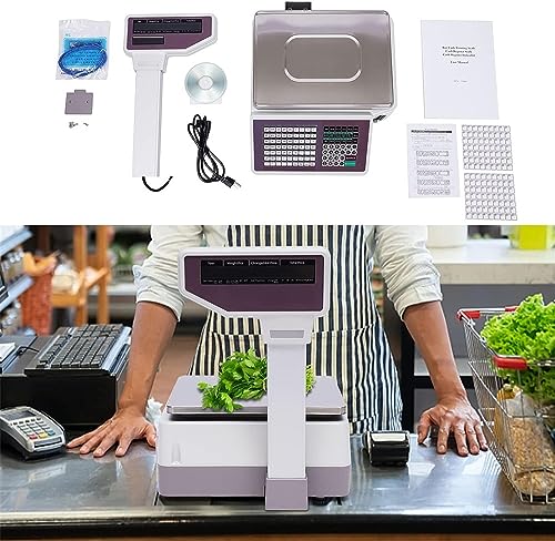 Báscula Digital con Impresora Térmica y Escáner para Supermercado miniatura 3